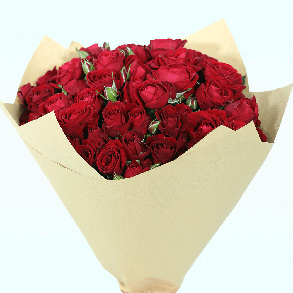 Bouquet of Red Spray Roses (2)