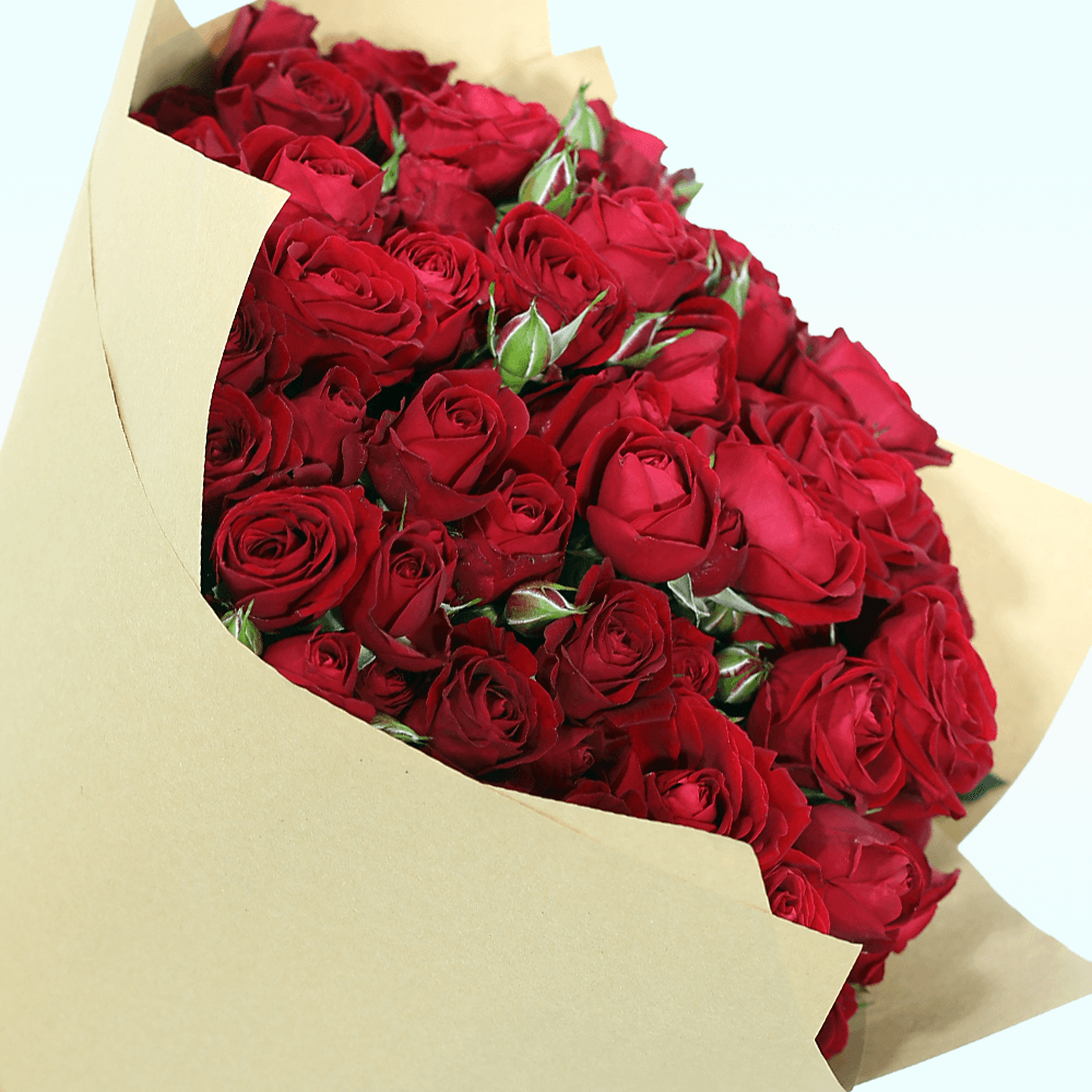 Bouquet of Red Spray Roses (3)