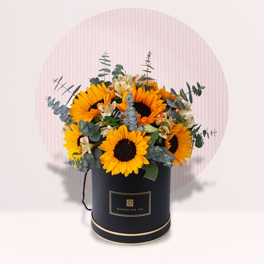 Box Of Flowers Sunflowers