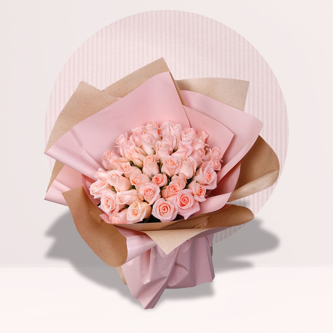 Pink Rose Hand Bouquet pink rose hand bouquet
