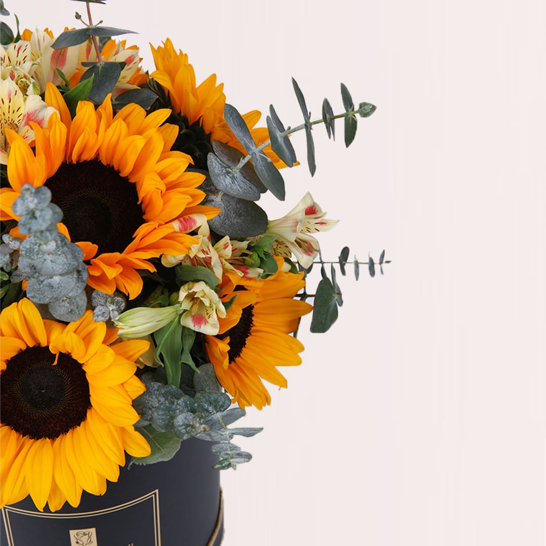 Box Of Flowers Sunflowers