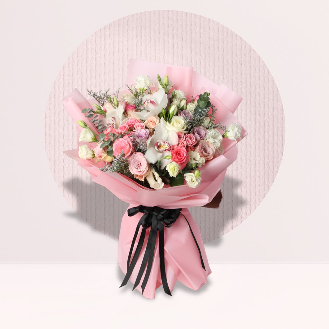 Rose Bouquet Pink Colour Rose Bouquet