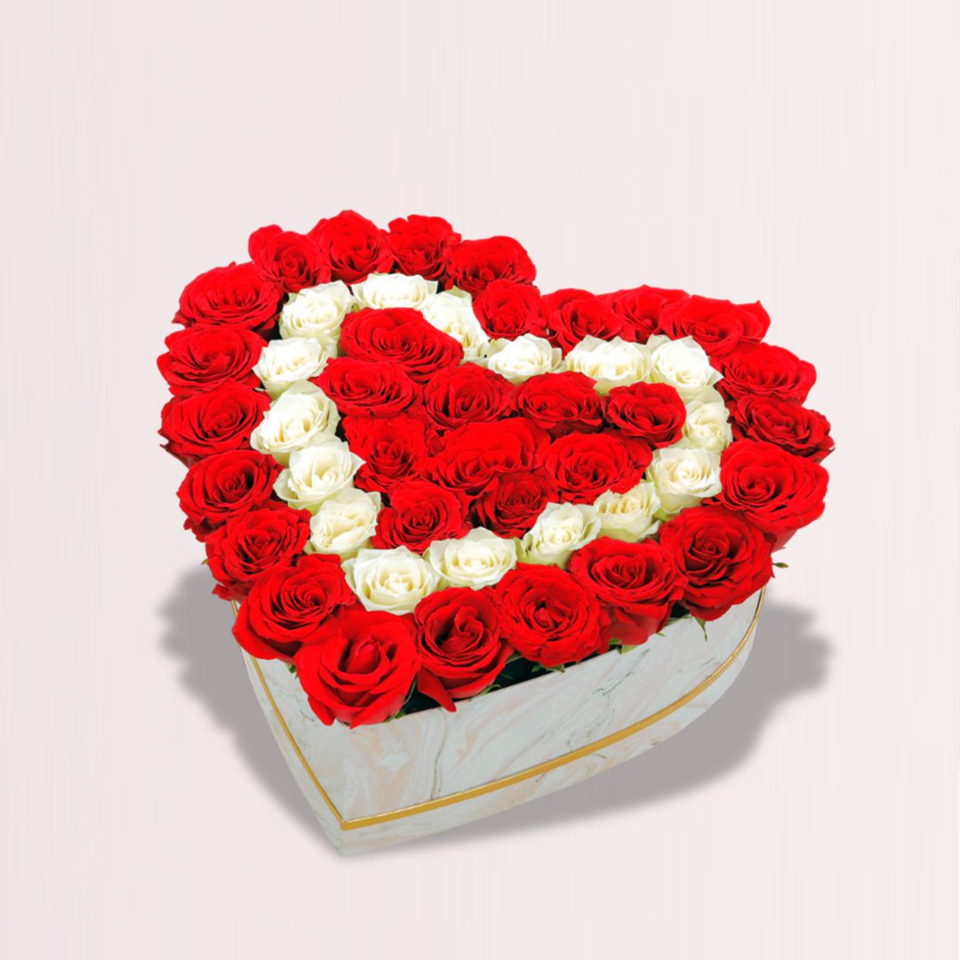 Heart Shap Rose Box Rose Flowers