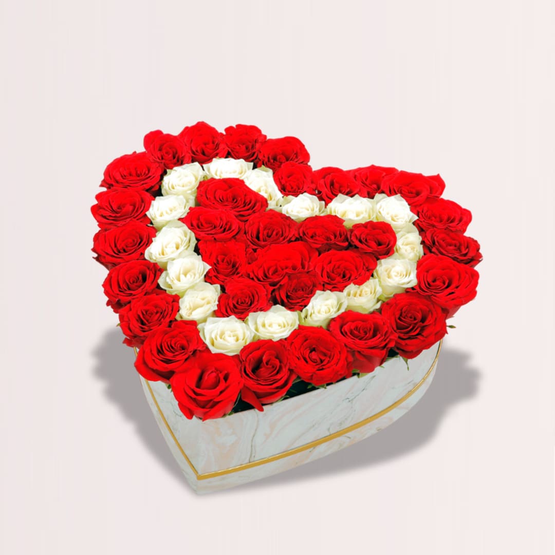 Heart Shap Rose Box Rose Flowers