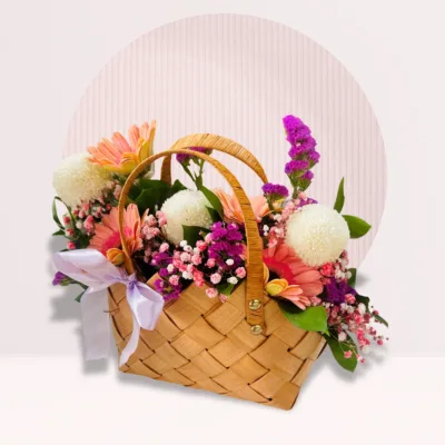 Vibrant Blossom Medley Basket
