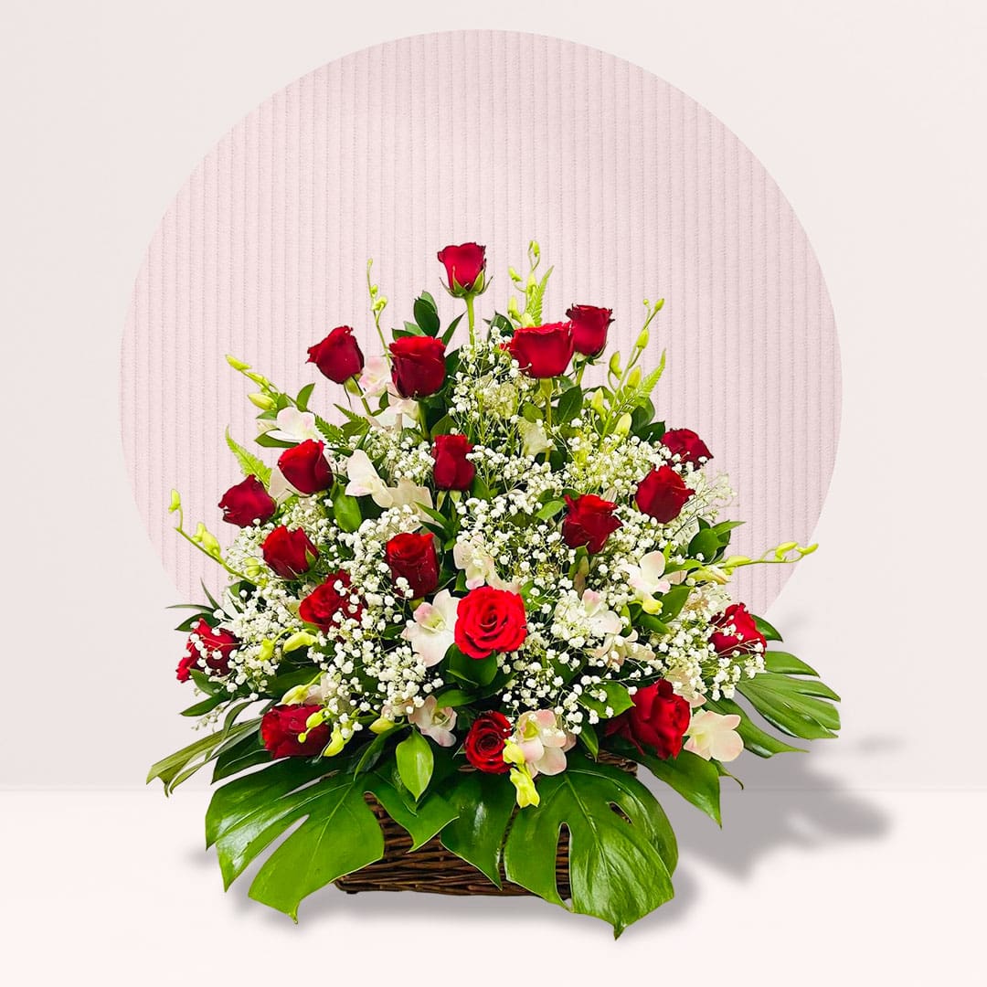 1 (1) order flower basket bouquet online
