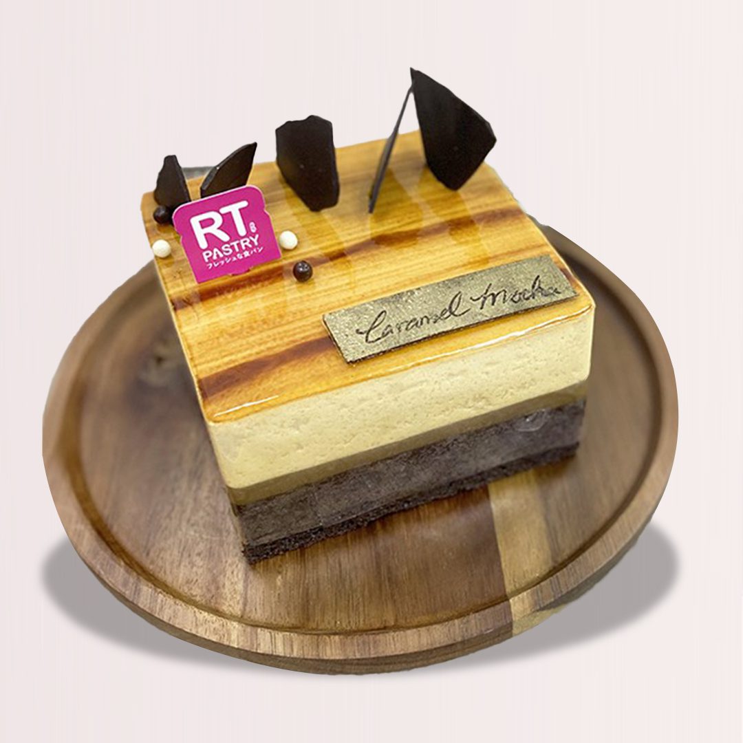 12 Salted caramel mocha cake with coffee brulee and chocolate layers