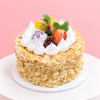 Tropical mango raspberry cake with Japanese chiffon and custard cream