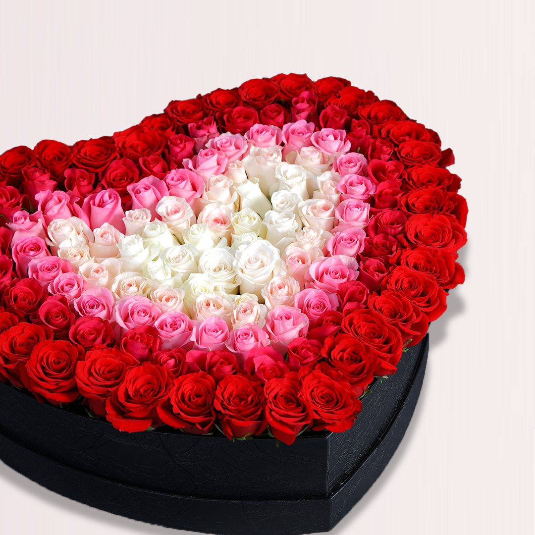 3 rose box delivery in kl online