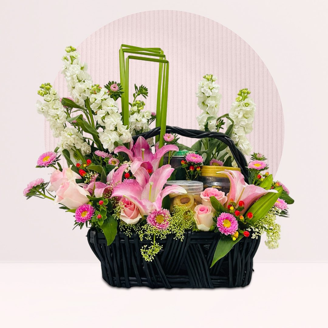 1 (86) order hari raya flowers basket online