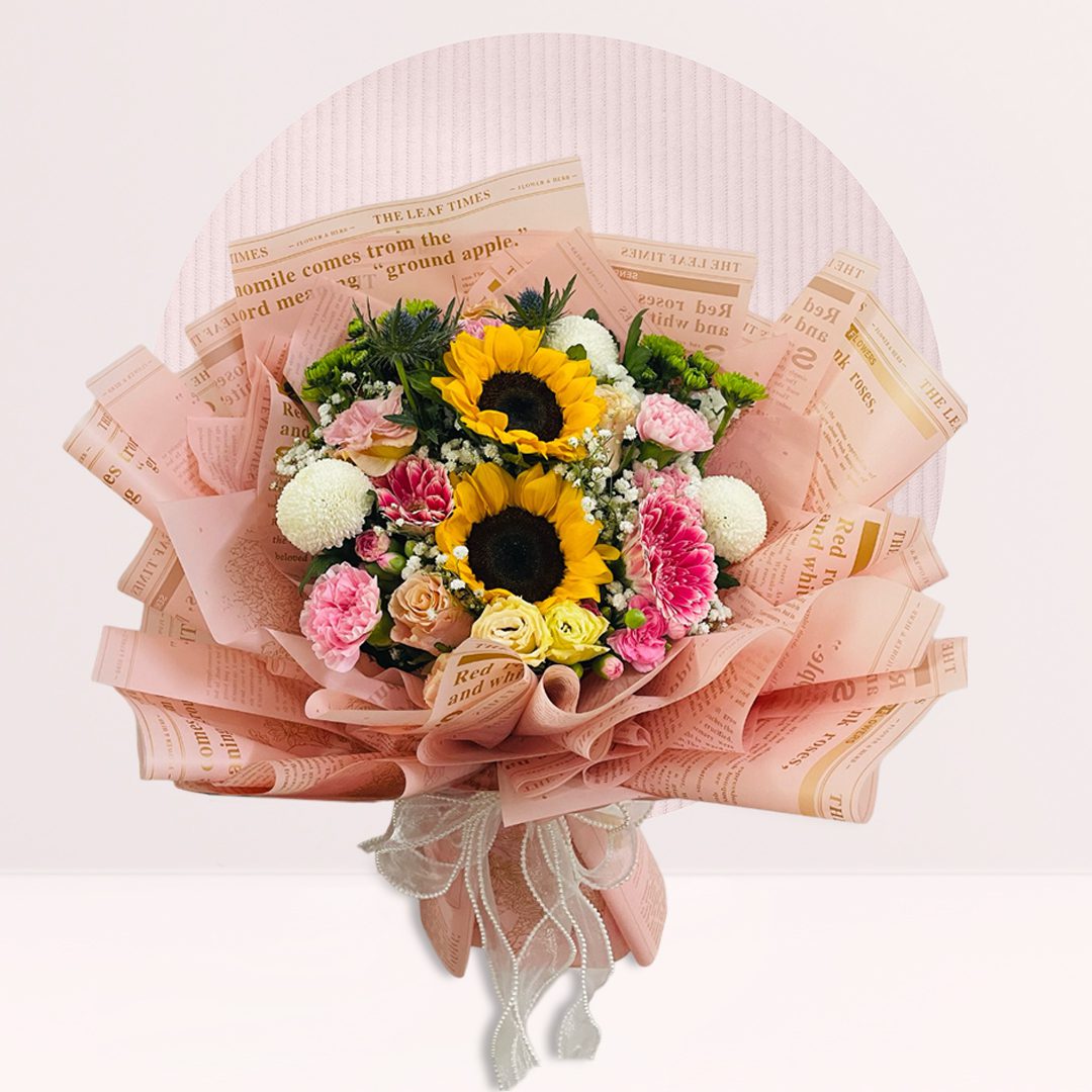 1 (128) order bouquet of flowers with sunflowers online