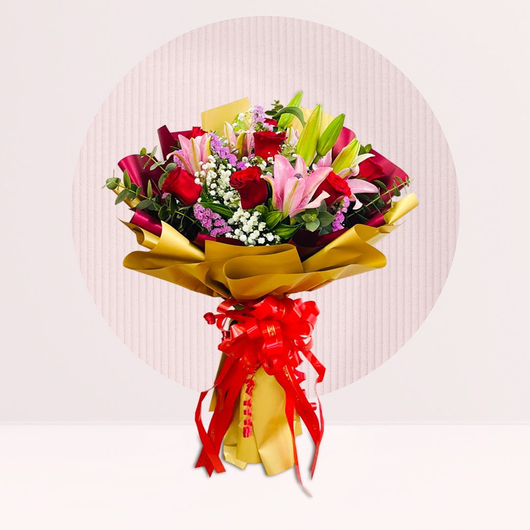 1 (161) order rose lily bouquet online