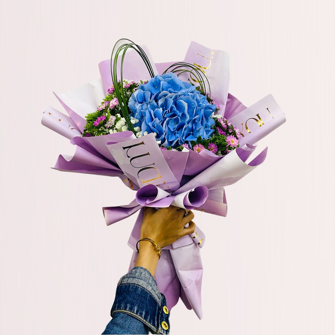 1 (175) order blue hydrangea bouquet online