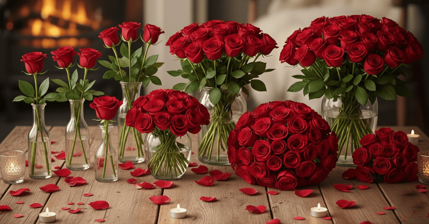 Quick reference rose number guide for Valentine’s Day gifting