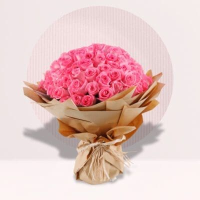 Astonishing Bouquet of 101 Pink Roses