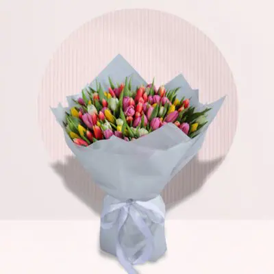 100 Radiant Tulip Bouquet